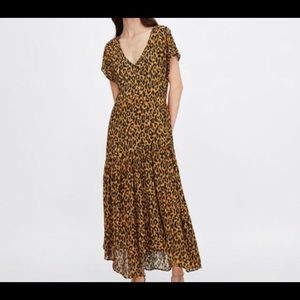 Zara leopard maxi dress